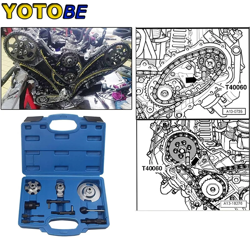 Diesel Engine Camshaft Timing Tool Set For VAG 2.7 & 3.0 TDI & TDI CR For Audi A4 A5 A6 AB Q5 Q7