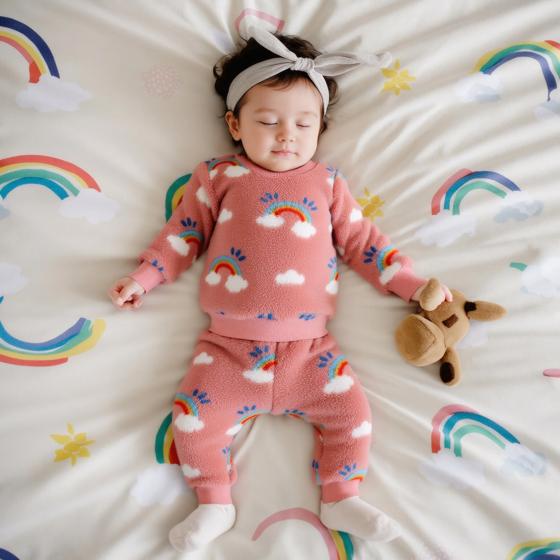 

Sanlutoz милые зимние комплекты одежды для маленьких девочек, теплые топы с длинными рукавами + брюки, 2 шт.