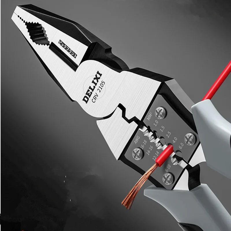 Xiaomi Delixi Multifunctional Universal Diagonal Pliers Needle Nose Pliers Universal Wire Cutters for Electrician Hand Tools