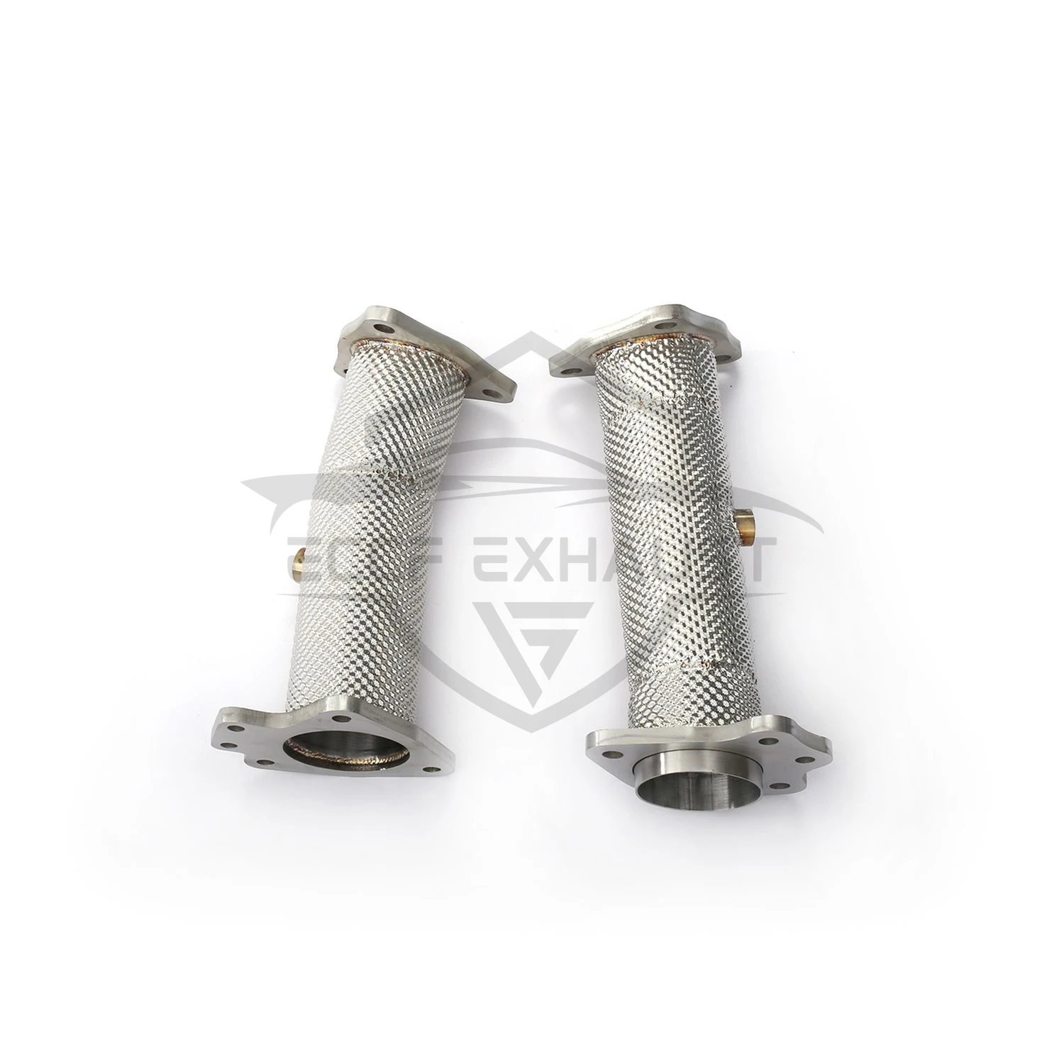 Tuyau de descente droit en acier inoxydable ECCF T304 haute performance avec bouclier thermique pour Corvette C8 6.2L – Libérez la puissance