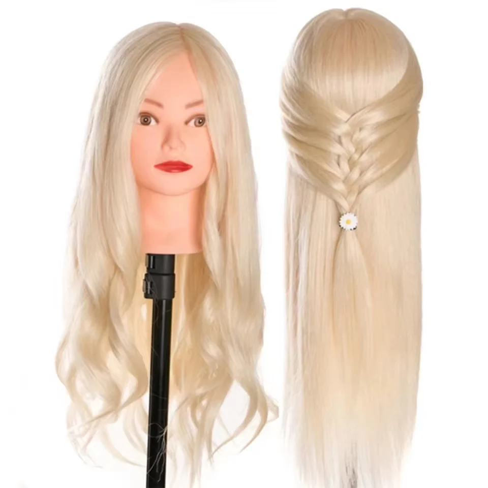 

#613 85% Human Hair Wig Mannequin Head WithHair For Braiding Cutting Practice Training Mannequin Dummy Heads
