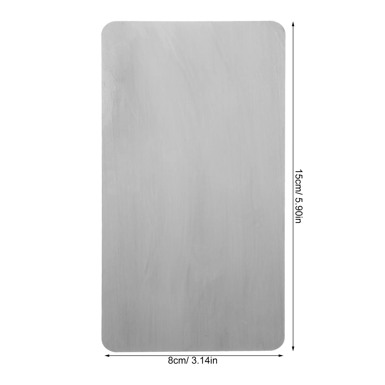4Pcs Stainless Steel Blank Metal Plates Polished Scratch Resistant Writable DIY Catering Table Number Sign Restaurant Use