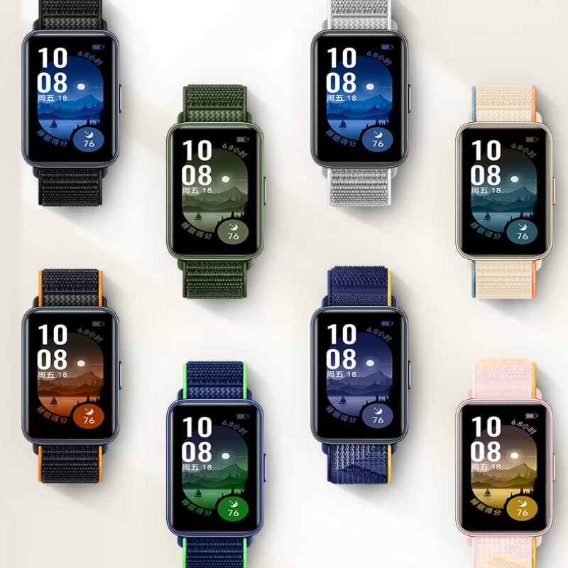 Nylon Loop Band for Huawei Band 10/9/8 Sport Bracelet Wristband for Huawei Band 10 Wrist Strap Adjustable Watchband Accessories