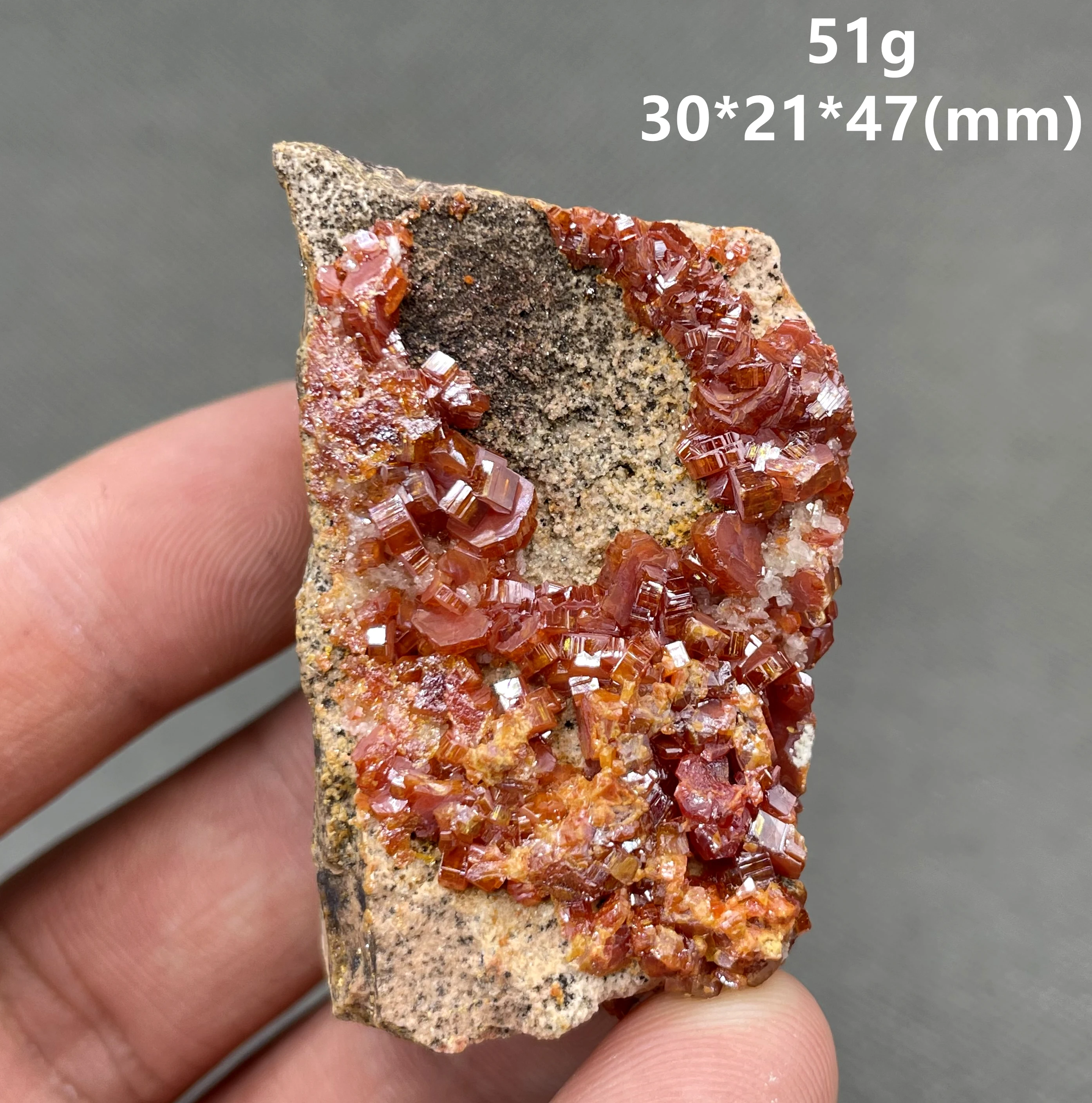 Natural Morocco Vanadinite mineral specimen + healing quartz crystals and stones rock gemstone