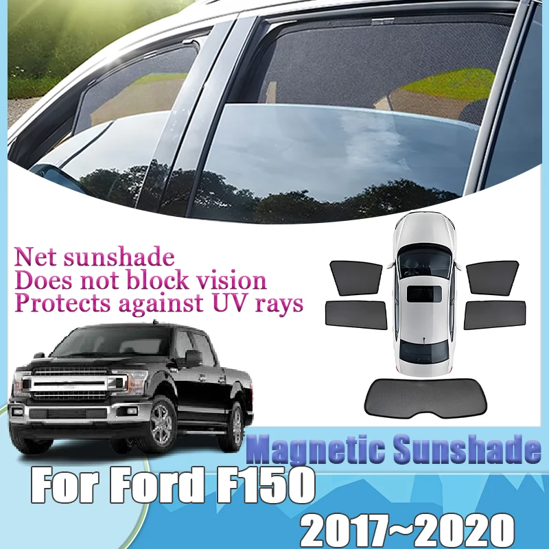 For Ford F-Series F150 F-150 Raptor 2017 2018 2019 2020 Magnetic Sunshade Pad Side Window Privacy Shading Visor Auto Accessories