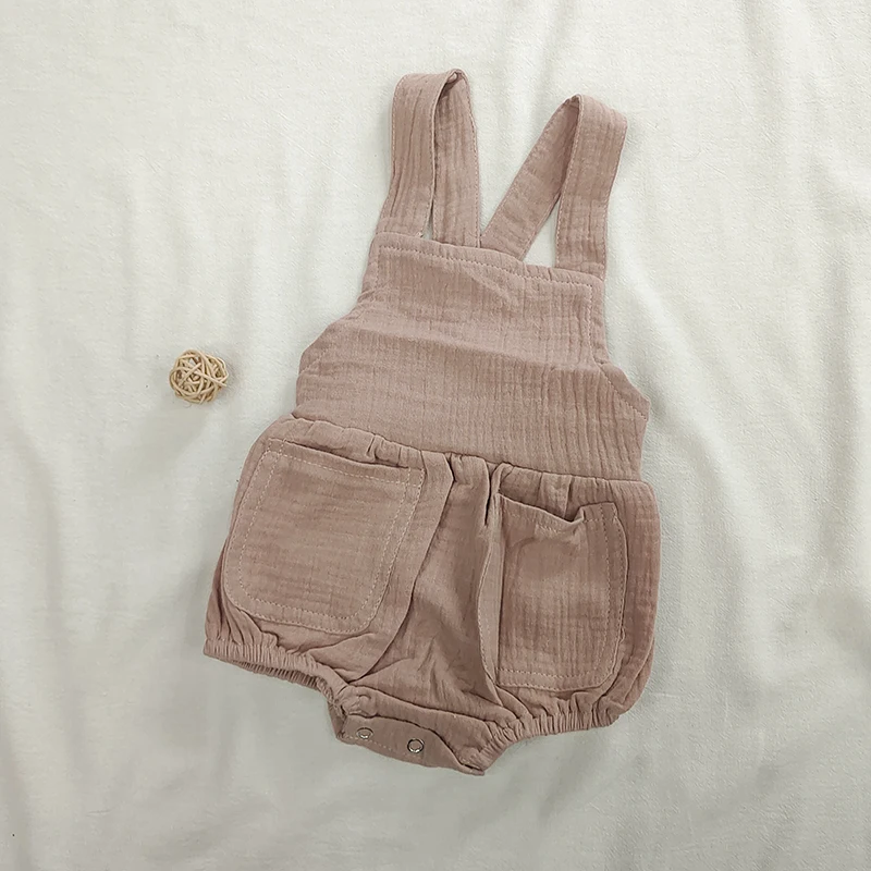 Noworodek Baby Boy dziewczyny pajacyki bawełna organiczna Playsuit kombinezony niemowlę dorywczo kamizelka bez rękawów pończoch kombinezony ubrania