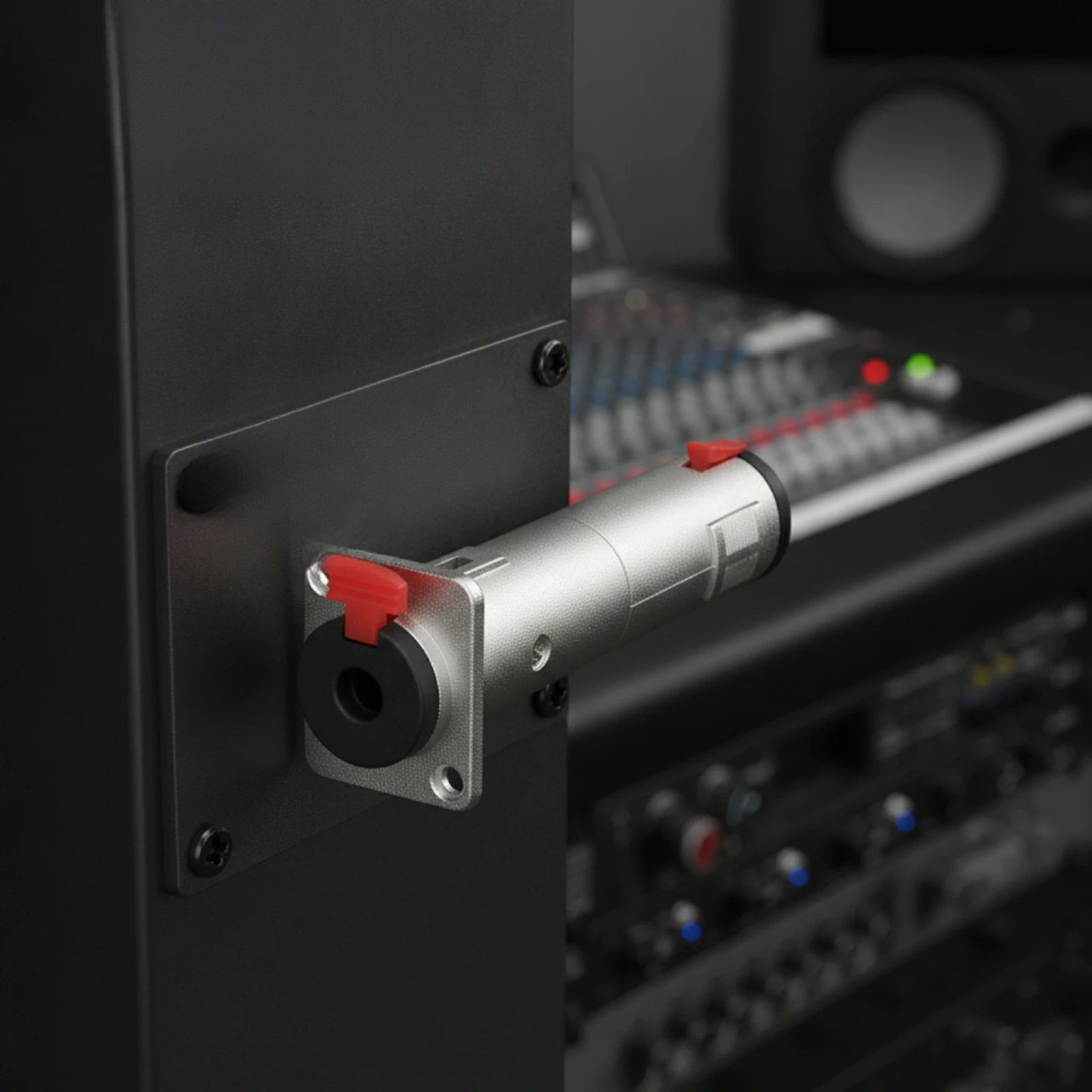 6.35 Mm Female to Female Adapter Balanced D-Sub Audio Jack Panel-Mount Audio Adapter Low-Noise Wall Plate Connector Long-Lasting