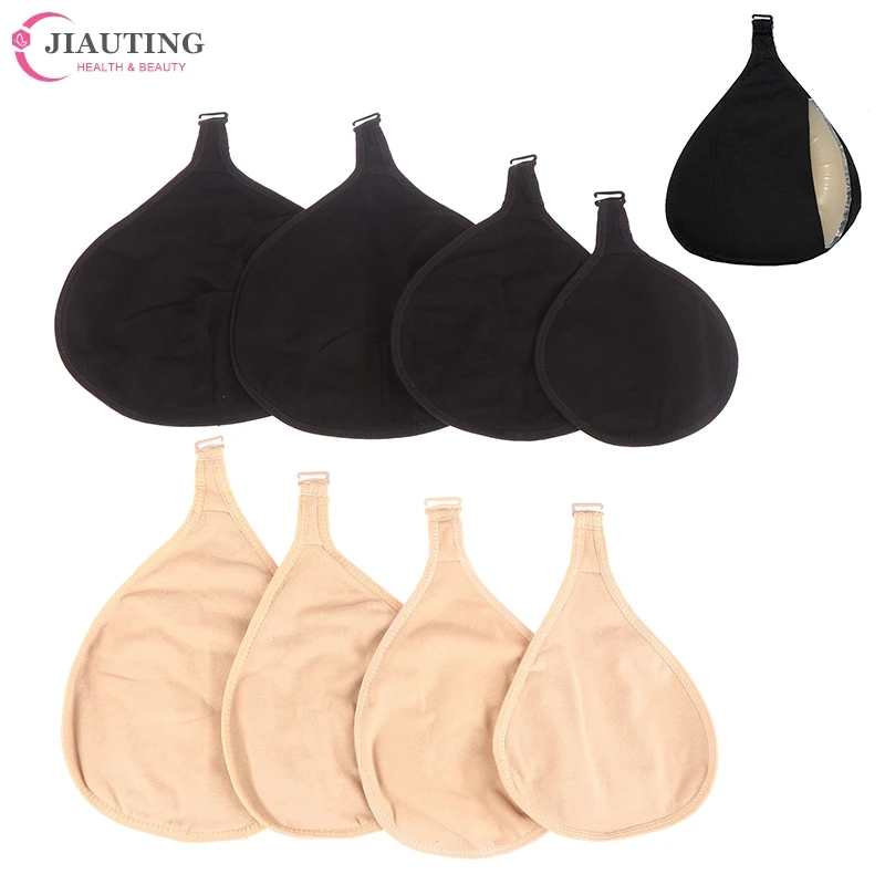 

Portable Breast Prosthesis Protective Pocket Soft Breathable Hook Cotton Fake Breast Protective Case Cotton Bags for Mastectomy