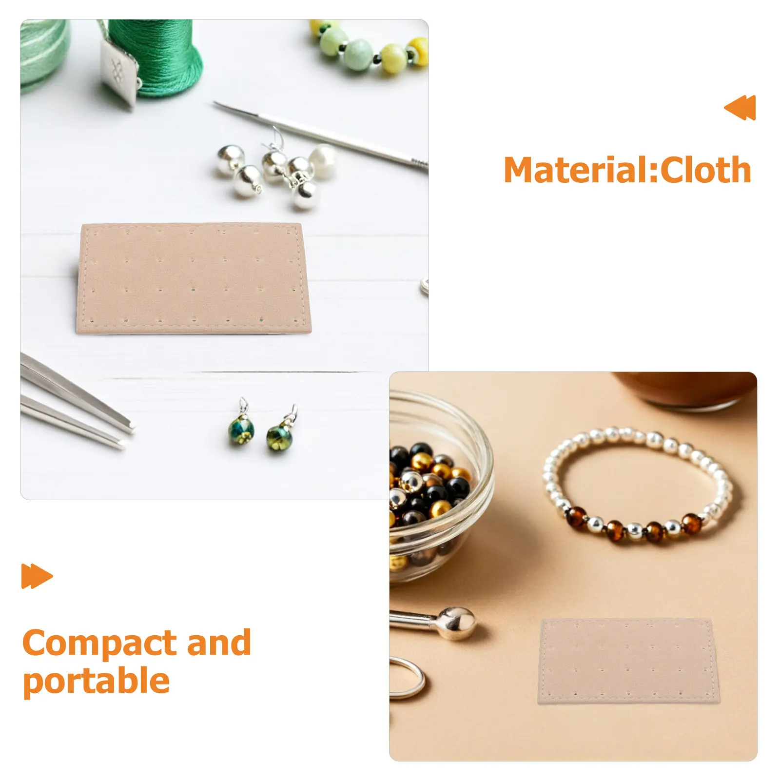 8Pcs Earring Storage Board: Compact Ear Display Rack Holder for Travel Jewelry Organizer 8x5cm Multi-Hole Fabric Reusable