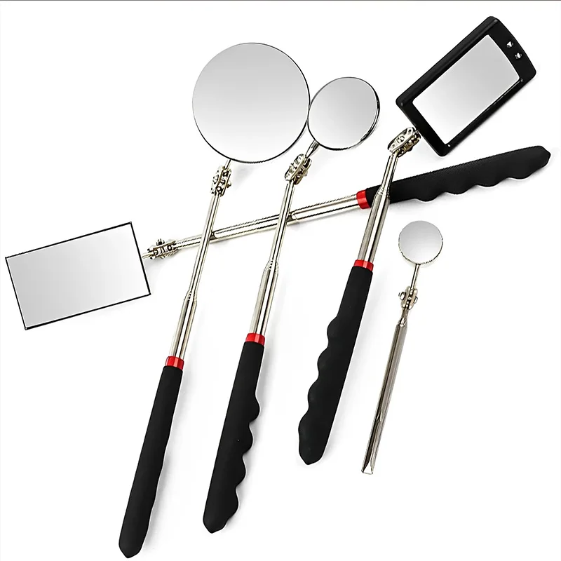 Tools Inspection Mirror Telescopic Handle Repairing Tools Inspection Mirror LED Light Telescoping Mirrors Extend Mechanic