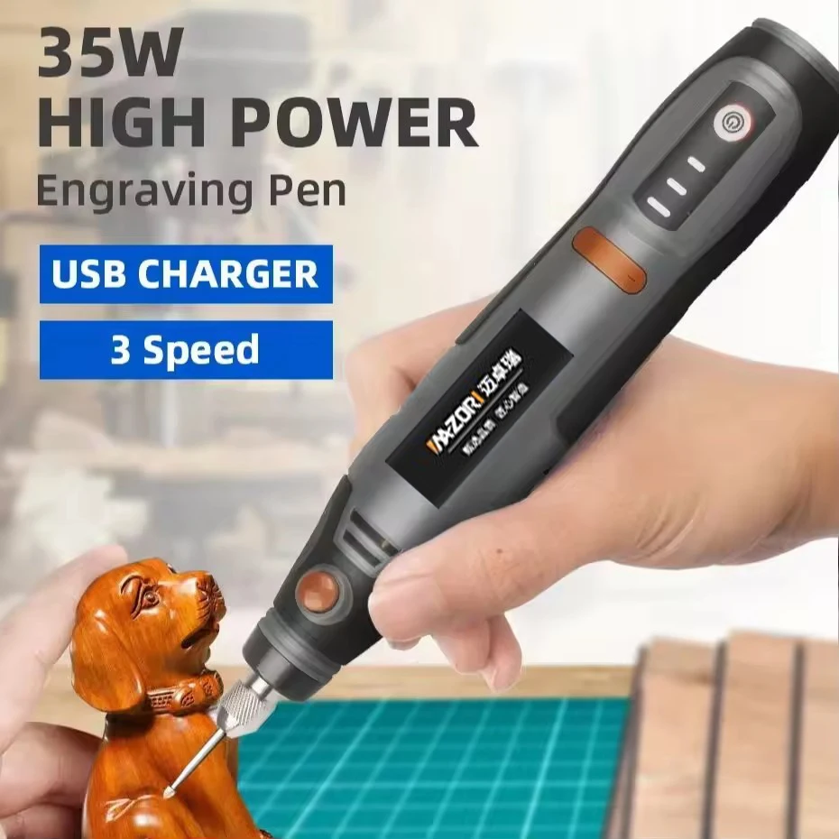 

Engraving Pen 21000rpm USB Cordless Rotary Tool Dremel Mini Drill Electric USB Mini Wireless Drill with Accessories DIY Set