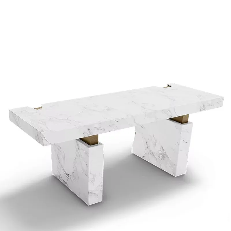 *Contemporary Luxury Office Furniture Natural Black Marble Home Office Desks Computer Desks Writing Desks