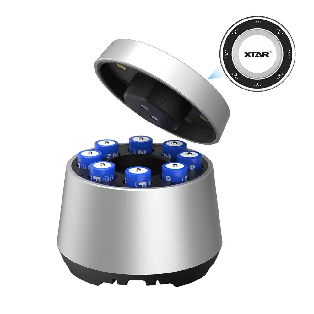 

Xtar L8 BOX 8-слотовое зарядное устройство для литий-ионных аккумуляторов AA/AAA 1,5 В и никель-металлогических аккумуляторов 1,2 В