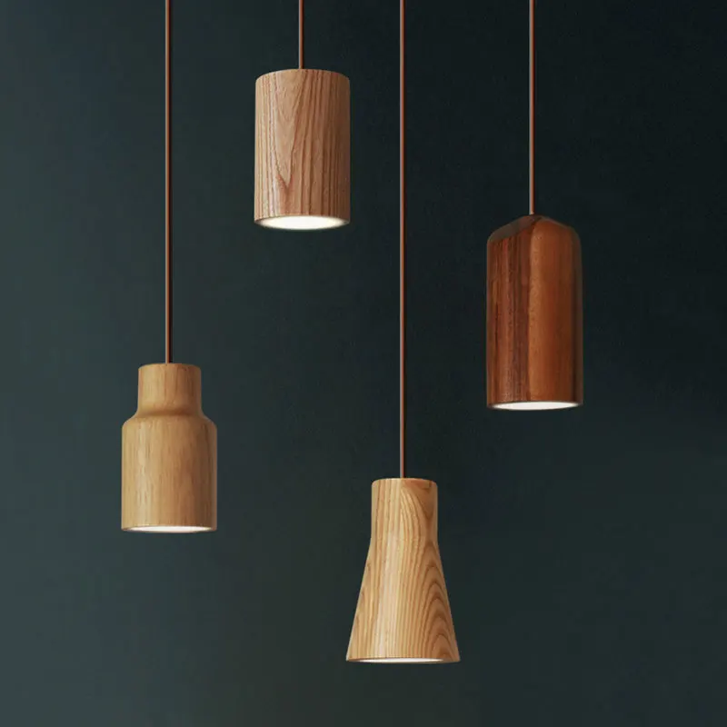 

Nordic Minimalist Chandelier Creative Wooden Lamp Bedroom Living Room Restaurants Lights Hotel Clothing Store Lightings Fixtures