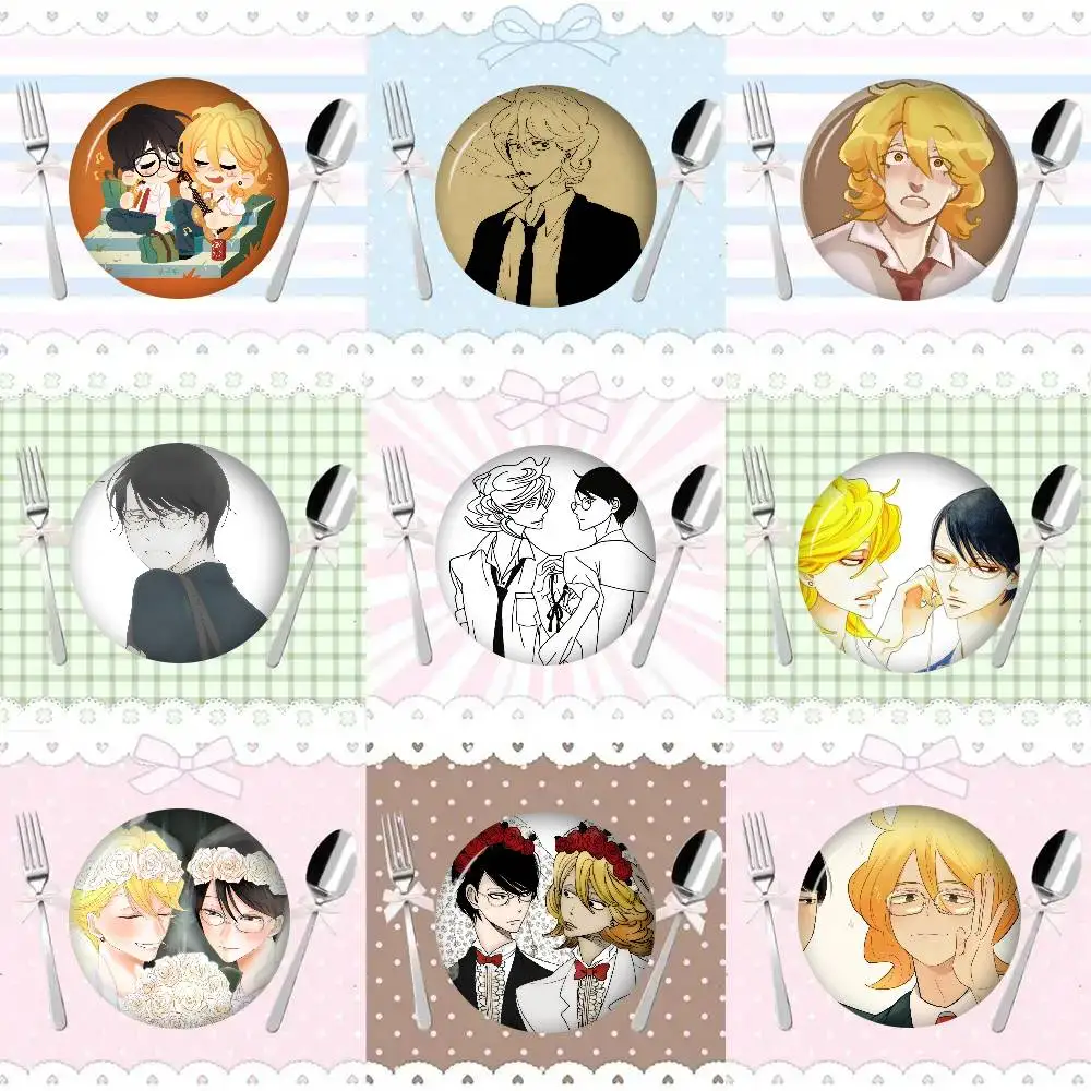 Anime Doukyuusei Rihito Sajo Hikaru Kusakabe Anime-Broschen Niedliche Cartoon-Anstecknadel für Jacke und Jeans Geschenk-Accessoire
