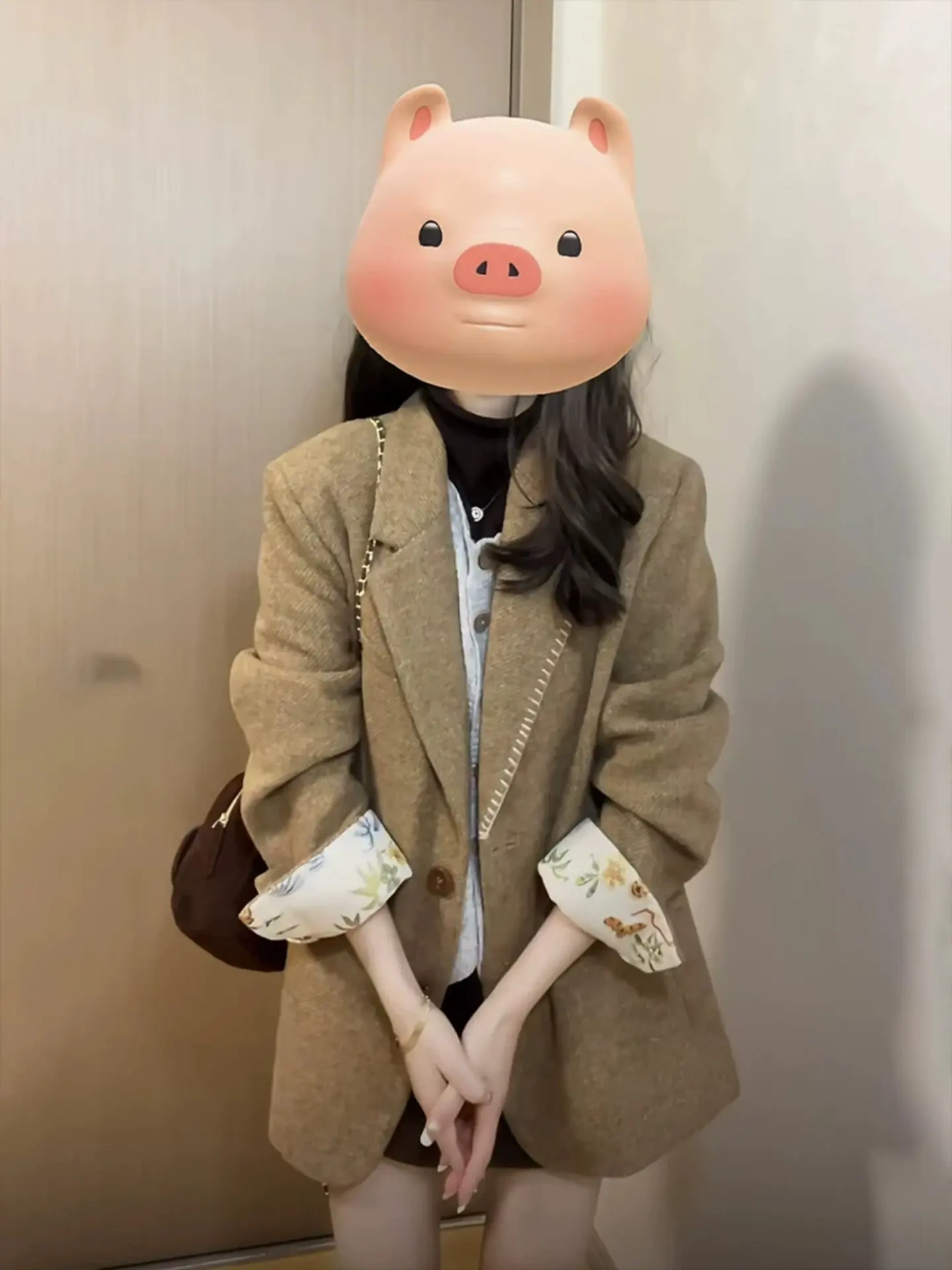 Cashmere Wool Suit Jacket Women's 2026 New Autumn and Winter Thickened Short Woolen Coat Small Korean