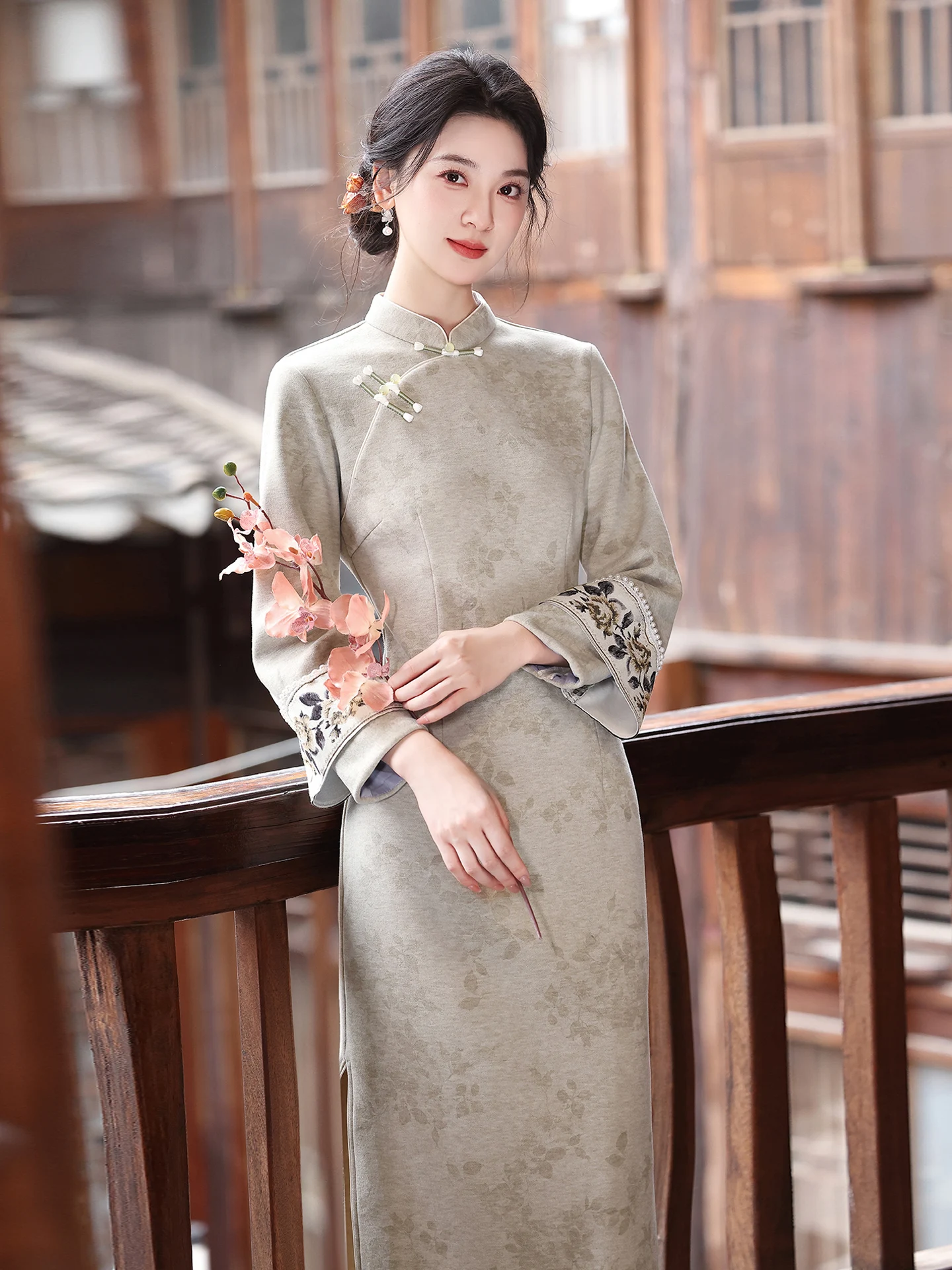 

Ele Long-Sve Fro Coat Young Sle Women's New Chinese Version Warm Fce Lined Winter Dr Daily Wear Vintage Look