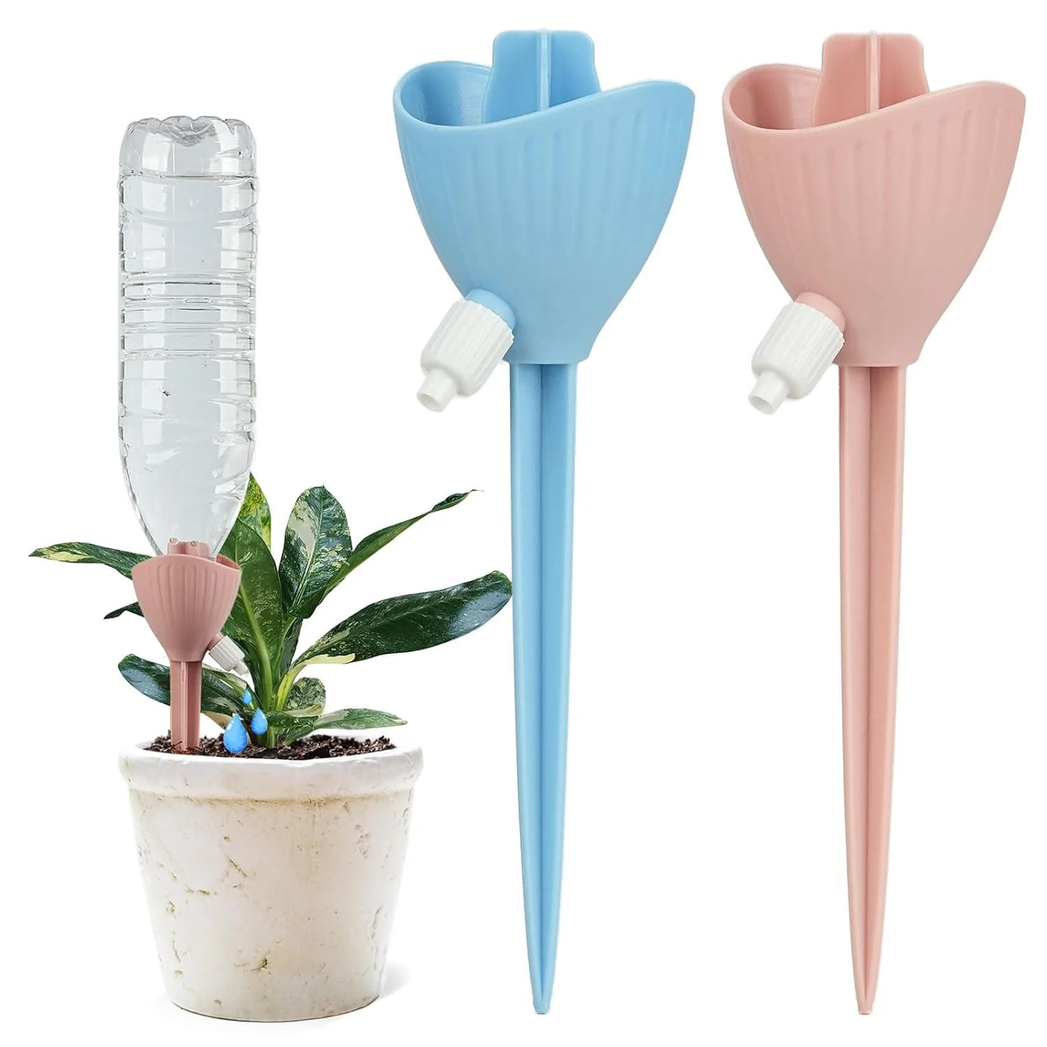 Adjustable Flow Lazy Flowerpot Automatic Potted Plant Watering Device Drip Water Switch Control Irrigation System Water Dropper