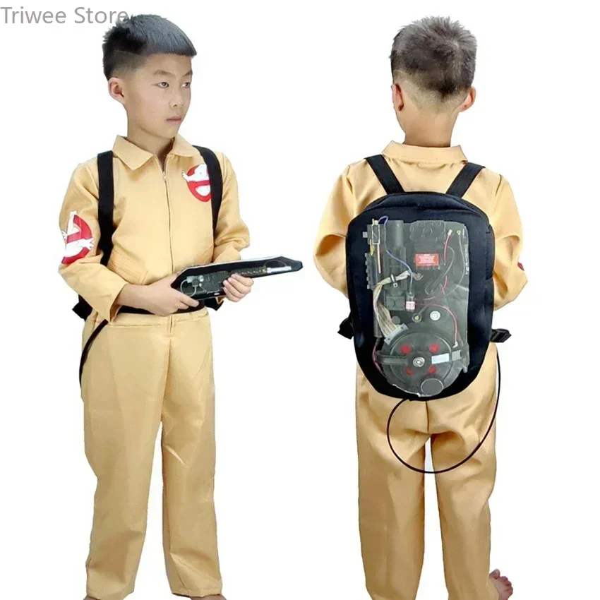 Ghostbusters Armament Costume Halloween Costumes for Kids Toys Jumpsuit Anime Cosplay Ghostbusters Outfit Bag Carnival