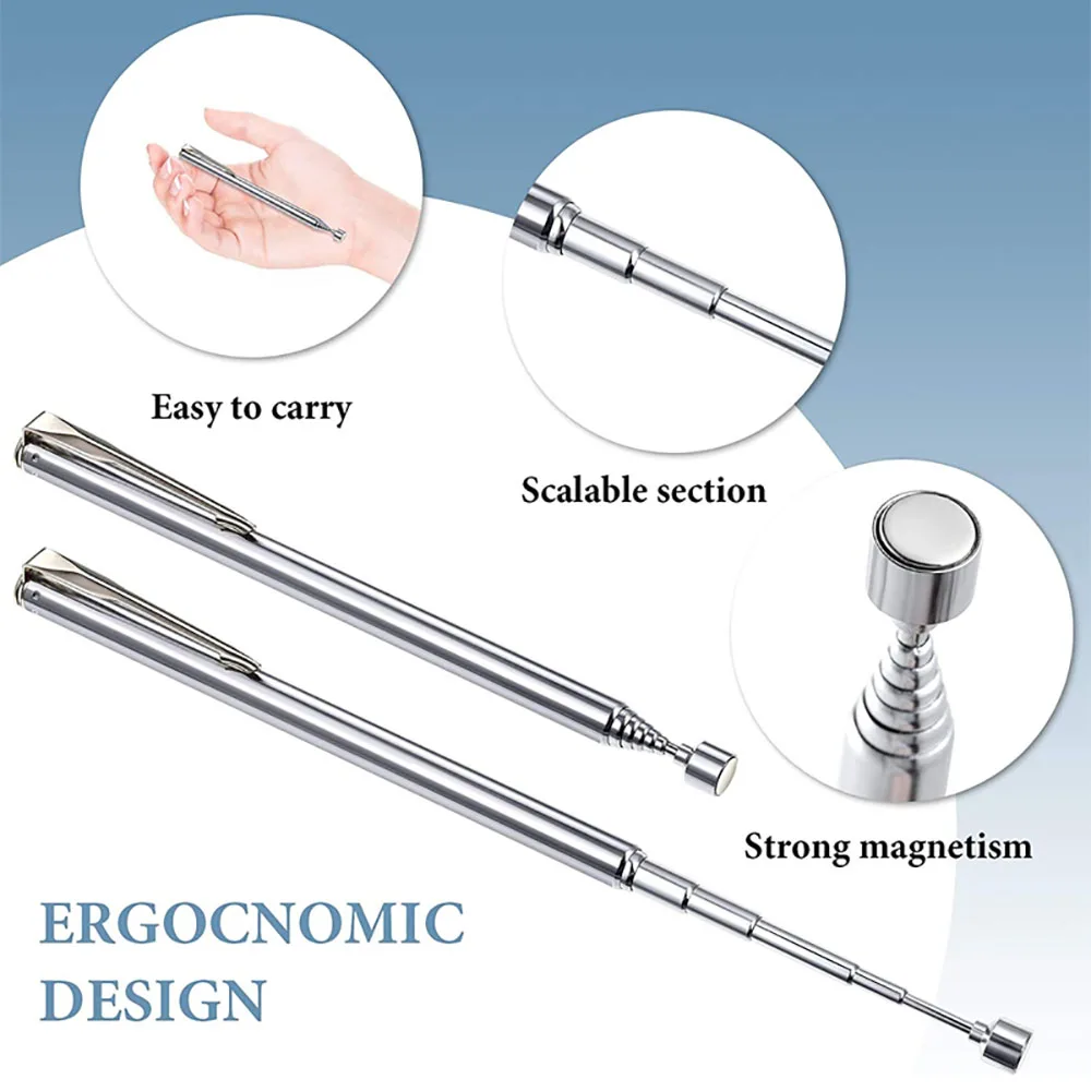 Small Portable Expandable Telescopic Rod Adjustable Strong Magnetic Pickup Tools For Picking Up Nut Bolts Household Accessories