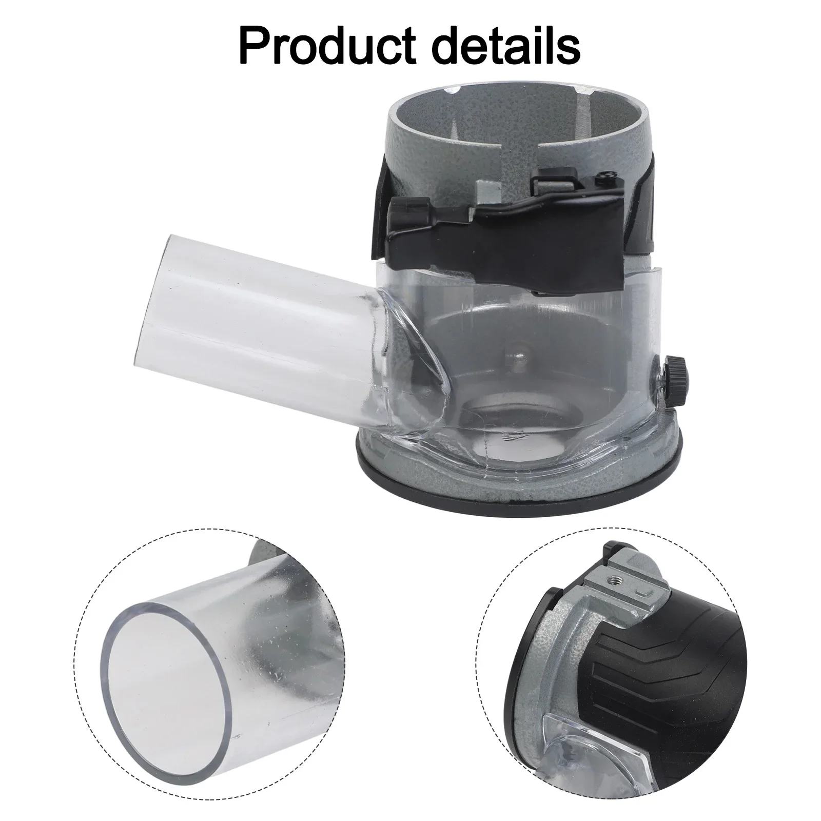 Dust Collection Wood Milling Cutter Base Plunge Router Base Seamless Splicing Clamping Diameter 65MM Highly Accurate