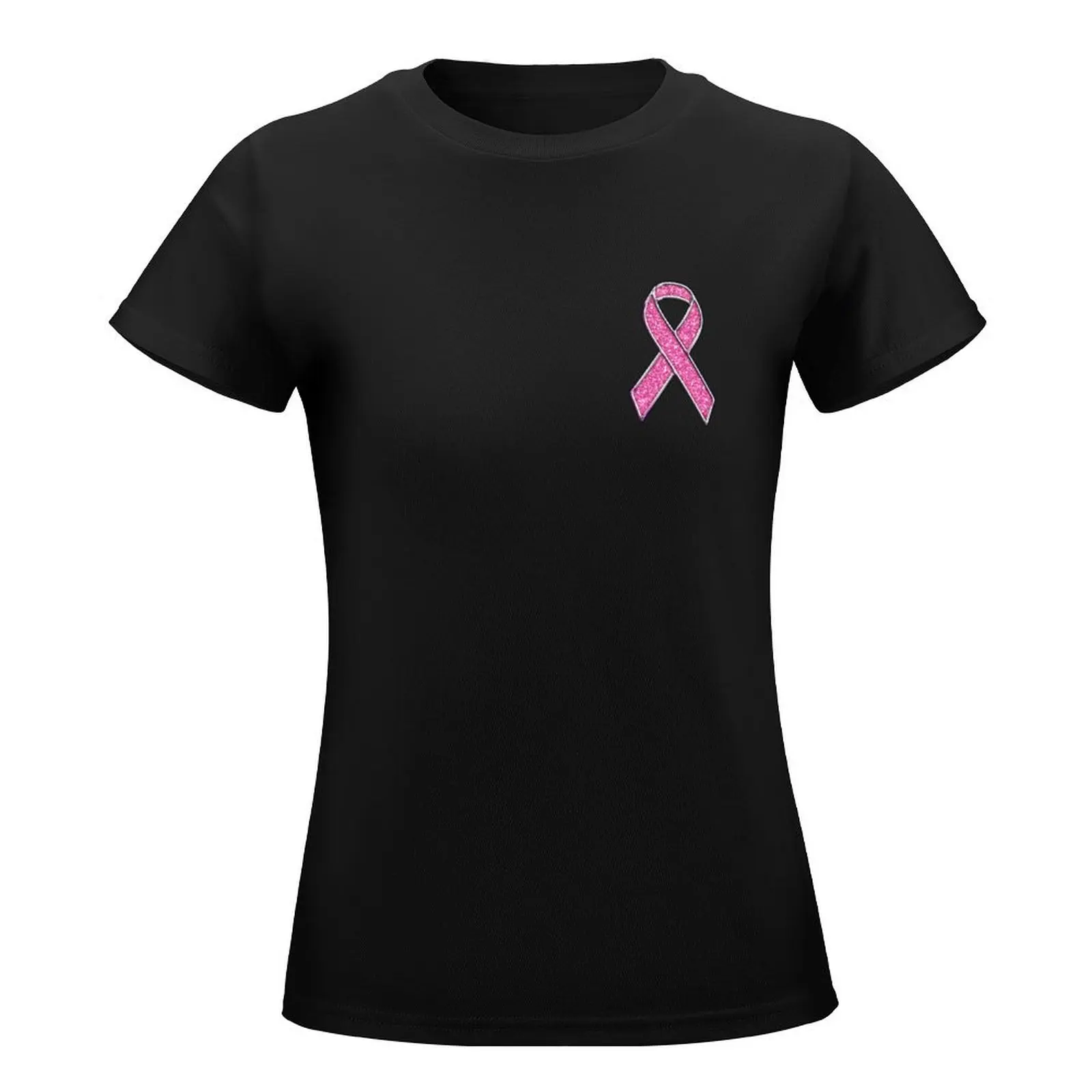 Pink Ribbon Awareness T-Shirt oversized funny tops for Women