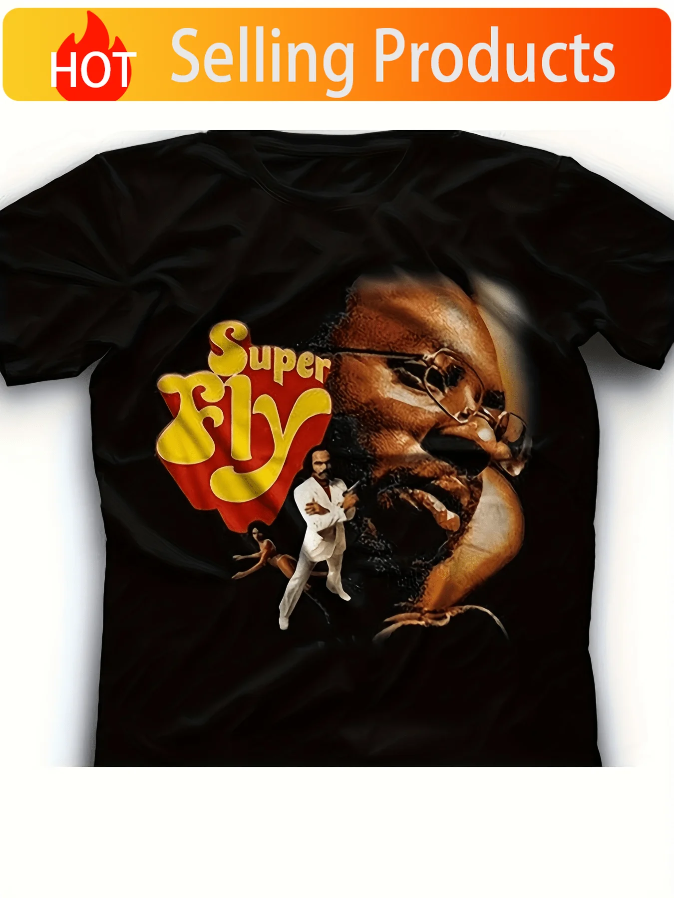 Super Fly Curtis Mayfield Vintage 90sie Graphic T Shirt Festive Holiday Party Outfit for Adults Seasonal Celebration Wear Playfu