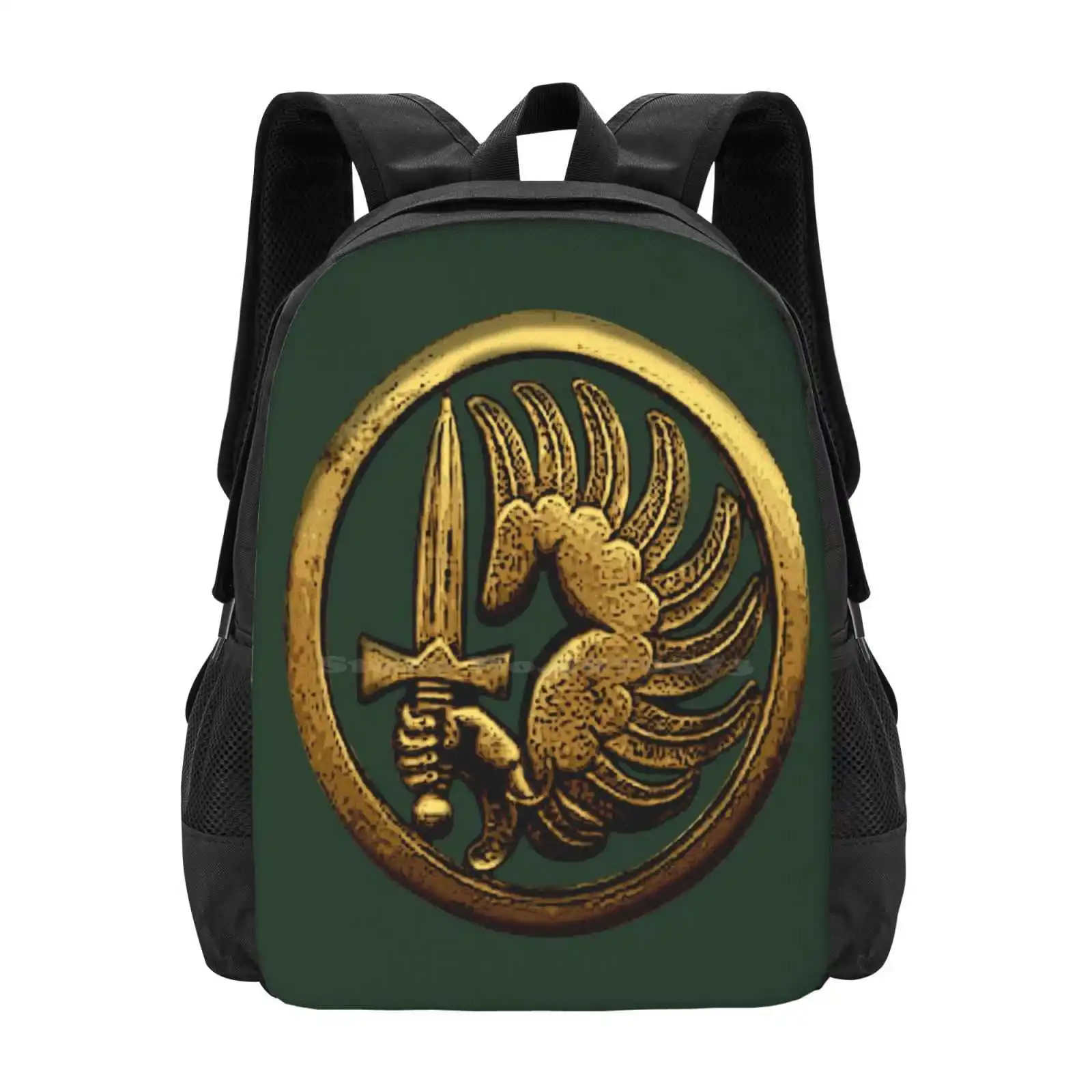 French Foreign Legion Para Badge Pattern Design Bagpack School Bags Etrangere 2Rep Dagger Soldier Fortune Mercenary Mercinary