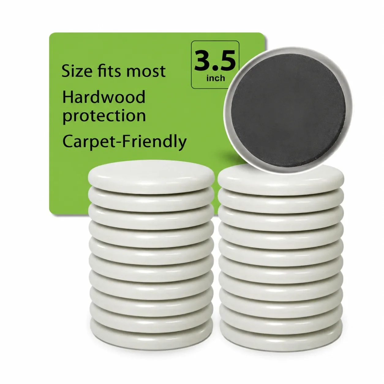 16pcs Furniture Sliders for Carpet 3.5 Inch Heavy Duty EVA Movers Pads Easy Move Sofa Bed Table Gliders Without Lifting