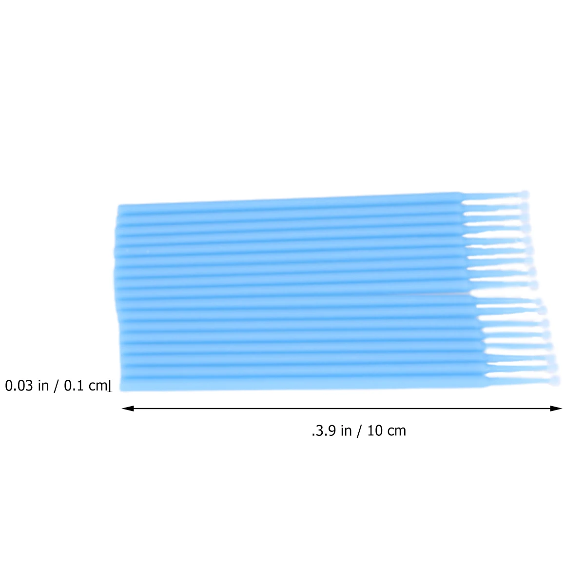 

100pcs Disposable Micro Applicator Eyelash Extension Cotton Swab Eyelash Micro Brush Wands Makeup Tools Size L (Light Blue)