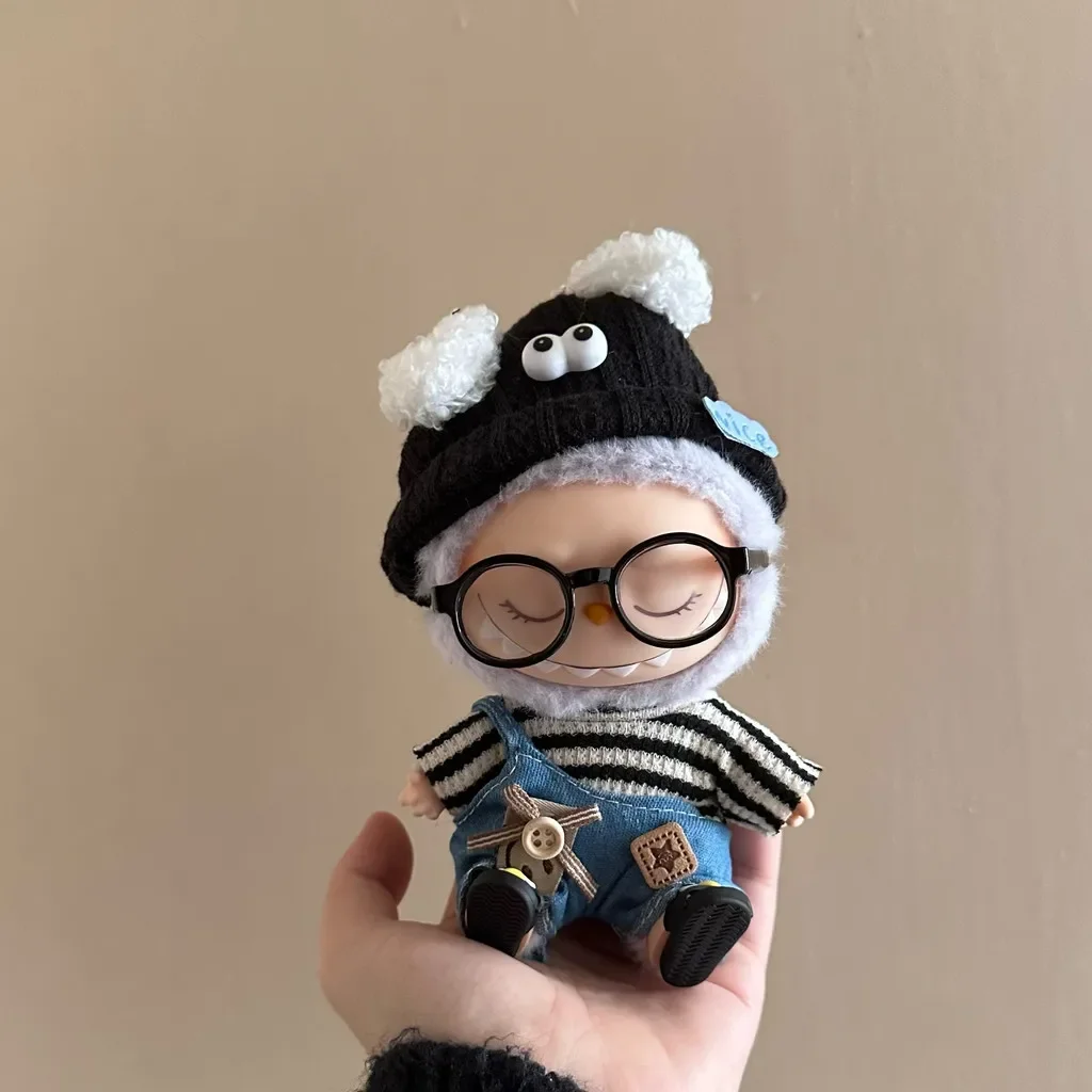 17cm Cute Mini Plush Doll'S Clothes Outfit Accessories For Korea Kpop Exo Labubu Idol Dolls Sweater Hoodie Clothing DIY Kid Gift