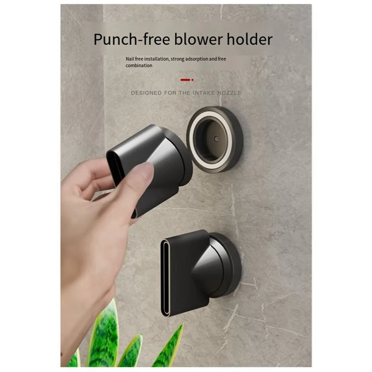 LF03 에어 노즐 스탠드 액세서리 용 FZFZ 4 Pcs 펀칭 없음 Leifen 헤어 드라이어 자기 흡수 보관 걸이