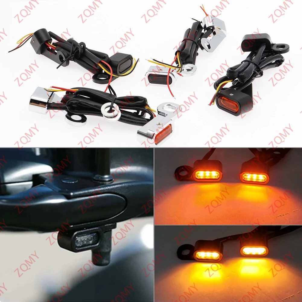 1Pair Motorcycle Mini LED Turn Signal Light For Harley 2004-2021 Sportster 883 1200 XL883 XL1200