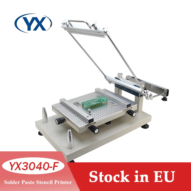 Stock in EU Frameless Stencil Printer YX3040-F Solder Paste High Accuracy Smt Stencil Printer Manual For Led Smt Production Line