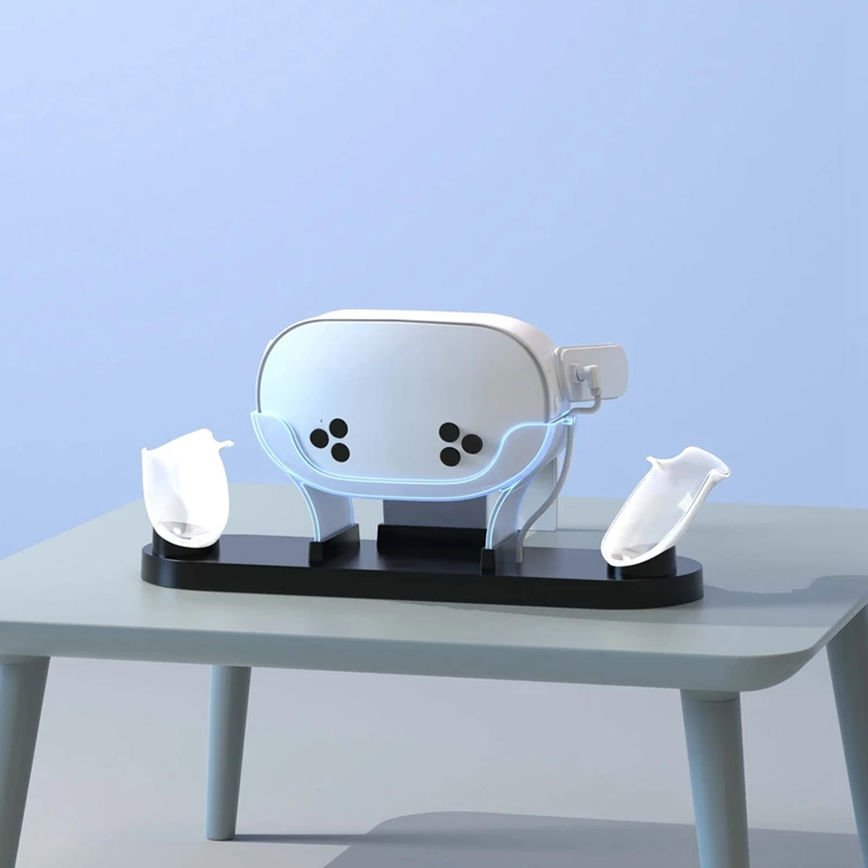 Charging Dock For Meta Quest 3S/3 VR Headset For Oculus Quest 3S Handle With Light Charging Dock Station