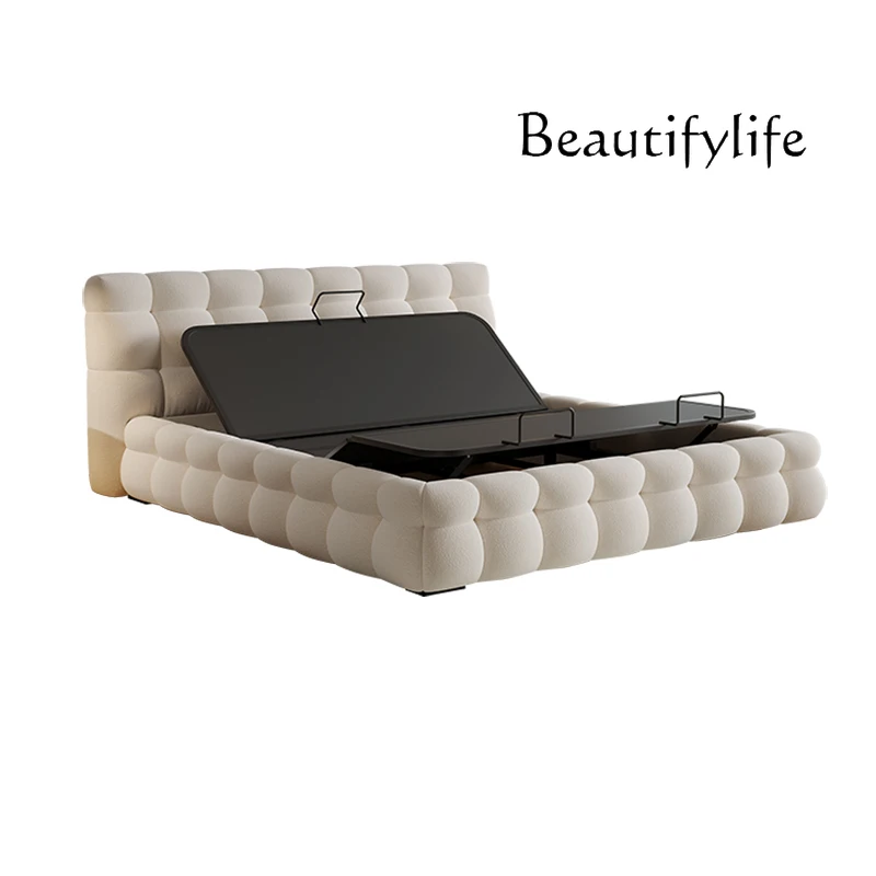 W Design Soft Luxury Double Bed Modern Mattress Set White Adults Double Bed King Size Loft Lit 2 Personnes Bedroom Furniture