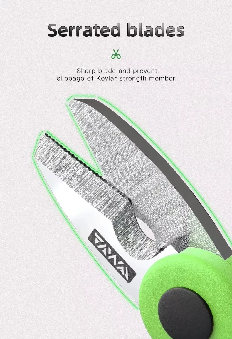 

TAWAA KS-K2 Fiber Optic Scissors Kevlar Cutter Stainless Steel Multi-Fiber Suitable Fiber Optic Kevalr Cutter