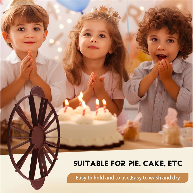 

Cake Divider Slice Pie Cake 10 / 12 Piece Equal Portion Marker Divider Dark Red CNIM Hot