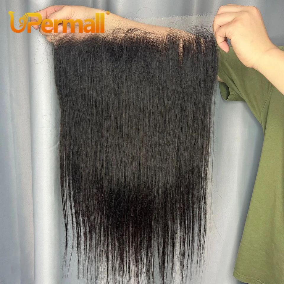 Upermall 28 30 cali Real HD 13x6 13x4 Lace Frontal Straight Body Wave Pre Plucked 5x5 6x6 Swiss Full Closure Only 100 Human Hair