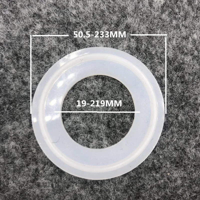 Fit 19mm-Pipe x 233mm O/D Sanitary Tri Clamp Ferrule Silicone Sealing Strip Gasket Ring Washer For Homebrew Dairy Product