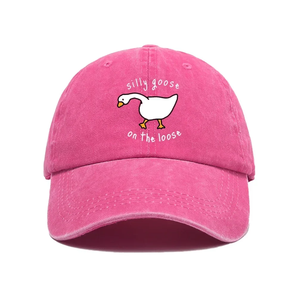 2026 Big Goose Printed Baseball Hat for Men and Women, Small Fresh Soft Top Duck Tongue Hat, Sunshade Hat, Outdoor Sunscreen
