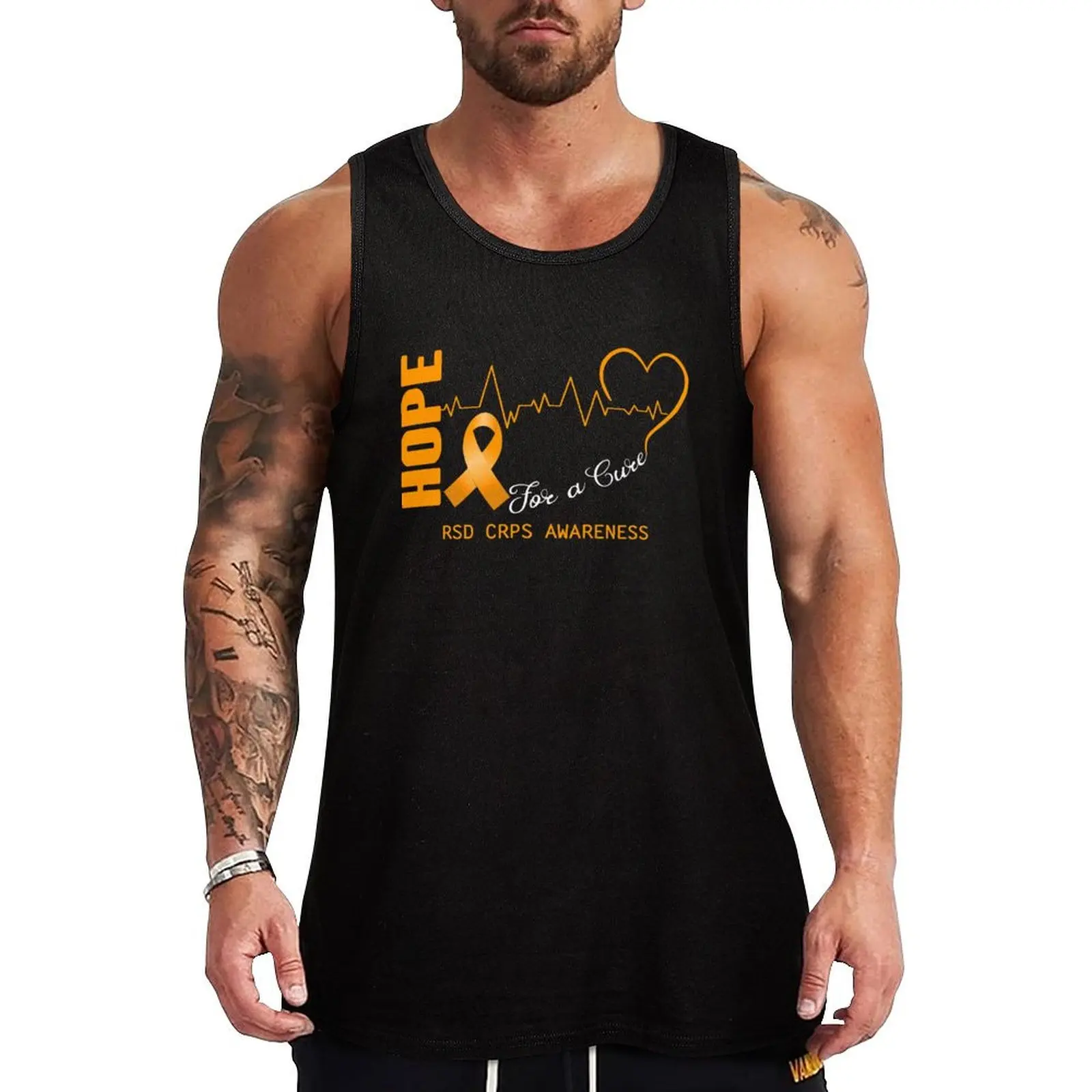 

Hope For A Cure RSD CRPS Awareness Tank Top Japanese t-shirt men gym clothing