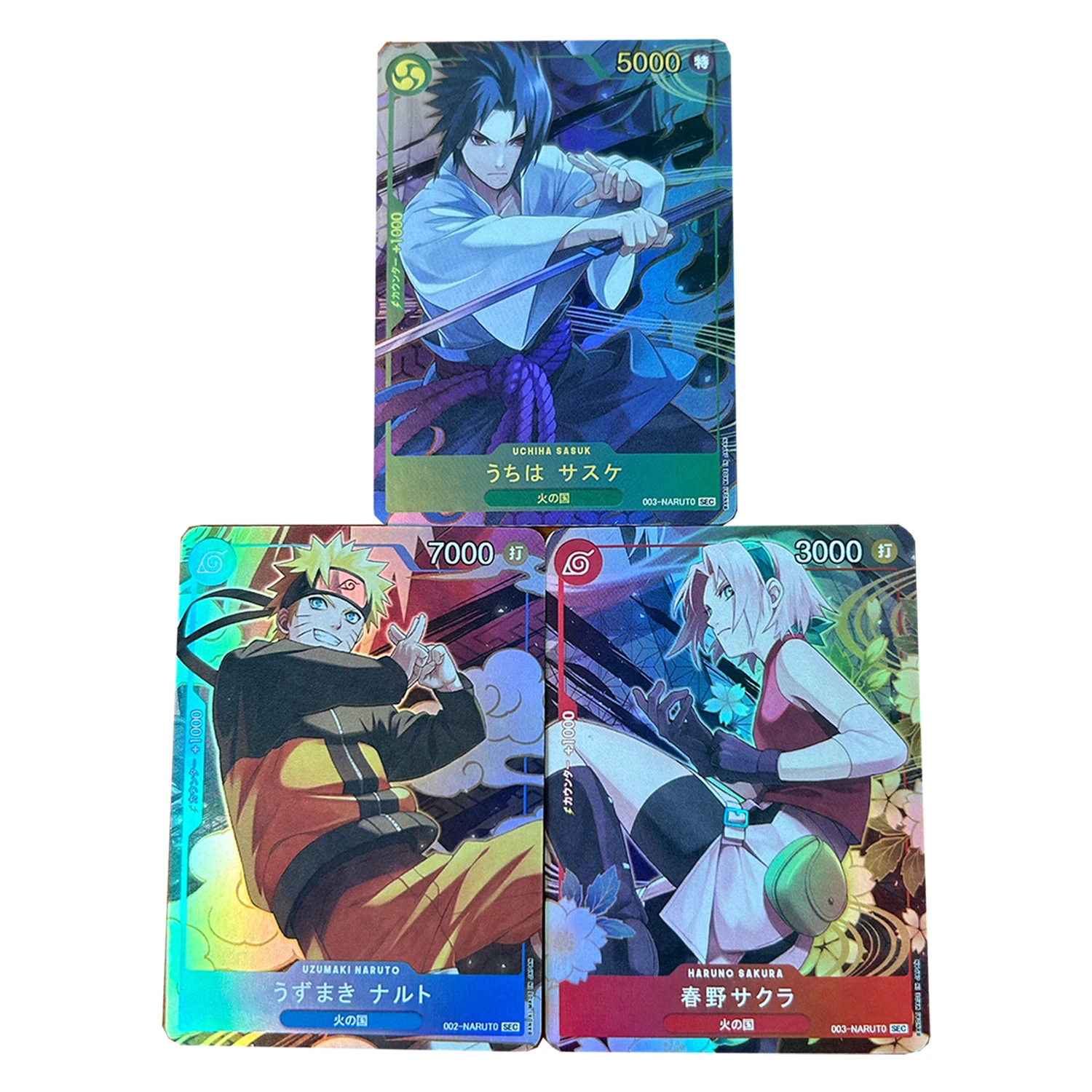 

3Pcs/set Diy Self Made Naruto Uchiha Sasuke Collection Card Haruno Sakura Color Flash Anime Cards Gift Toys