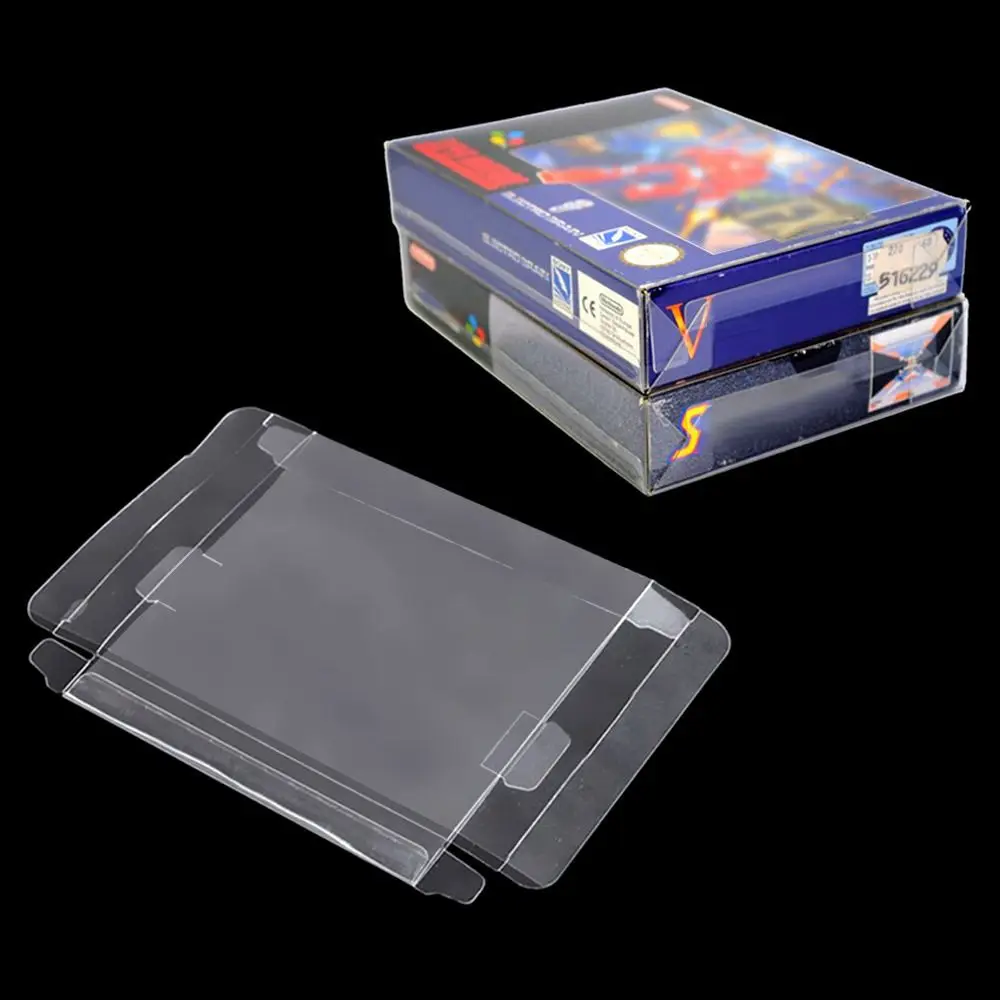 5 Clear Case Sleeve Protector for Nintendo N64/SNES Games Cartridge Box Protector(Set of 5)