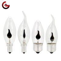 10pcs/lot Lampara LED Bulb Flame Effect Candle Light Vintage Edison E14 E27 3W AC220V Decor Lighting C35/C35L Ampoule Lamp