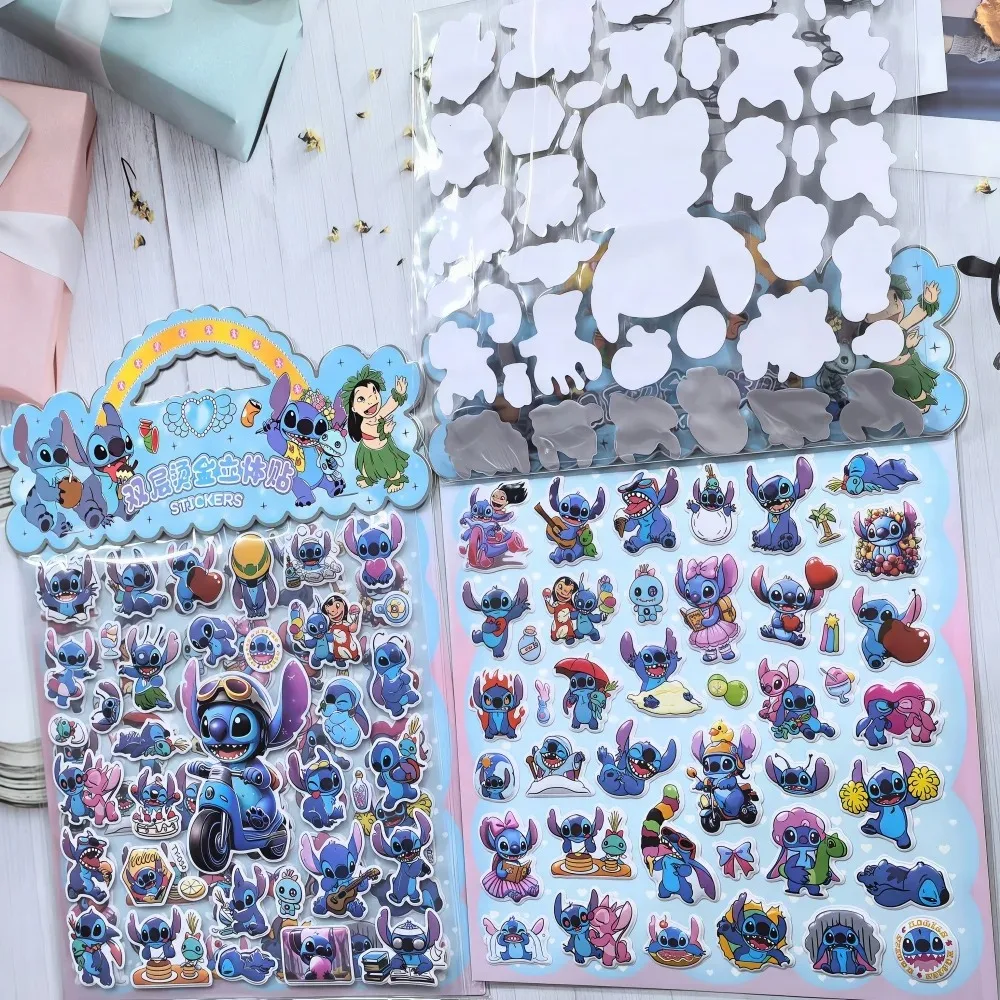 

Double-Layer Hot Stamping Stickers Elf Sky Group 3D Bubble Stickers Adhesive Painting Holiday Gifts for Boys and Girls