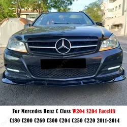 Car Front Bumper Splitter Lip For Mercedes Benz W204 S204 Facelift C180 C200 C260 C300 C204 C250 C220 2011-2014 Diffuser Tuning