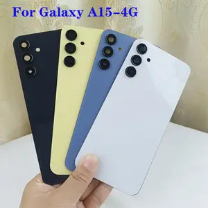 Bilashmart Back Glass Cover Samsung Galaxy A15 A 15 4G A155F Battery Case Rear Door Housing Lid Panel Shell Repair Parts Camera Lens