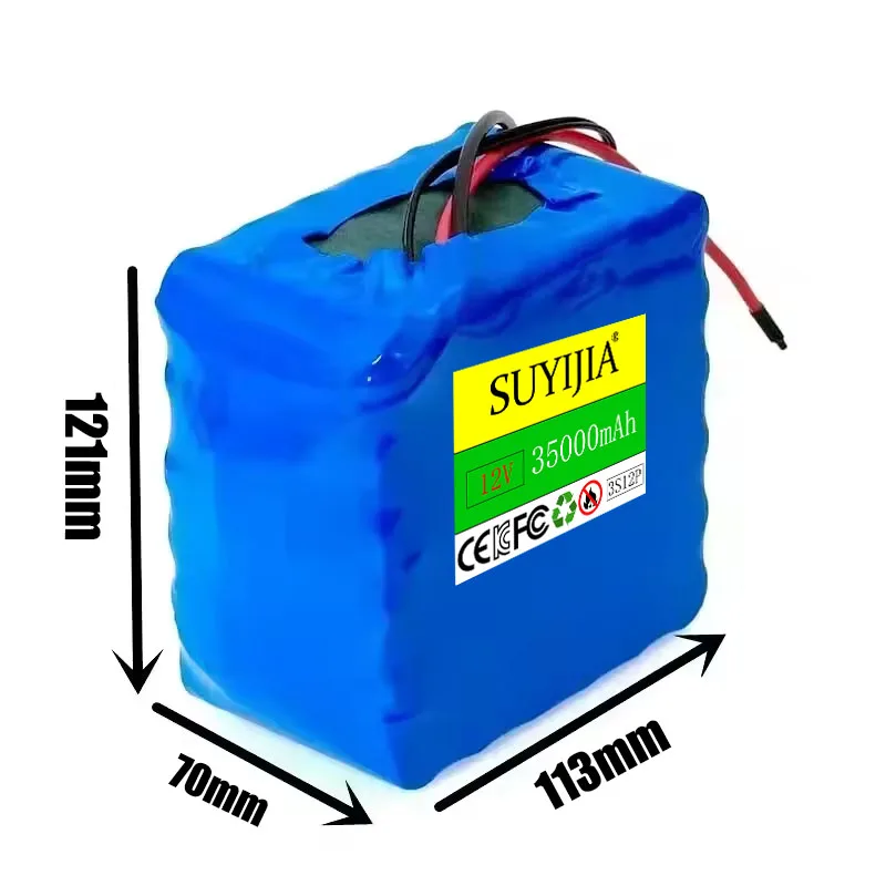 Batterie Au Lithium De Grande Capacité, Batterie De Secours Mobile, Courant Élevé, Moteur De Lampe Au Xénon, 12V,  35Ah