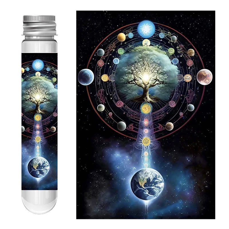 150pcs Mini Test Tube Jigsaw Puzzle Galactic Changes  Easy JIgsaw Puzzle Decompression Toys Game Family